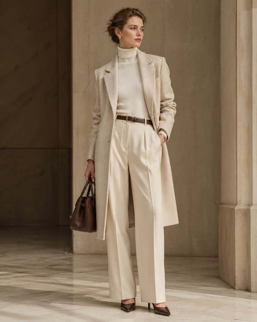 Cream Power Coat